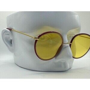True Vintage Oversize Sunglasses NOS Round Style Yellow Lens Oleg Cassini #572